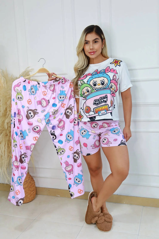 Set Trío Relax CloudBlend™ – Camiseta + Short + Pantalón